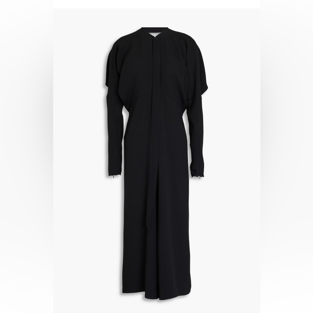 Victoria Beckham Pleated Crepe midi Dress - Picture 2 of 3